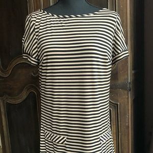 Cream and Black shirt dress